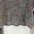 ザラ ZARA Shimmer Silver Multicolor Faux Fur Knit Sweater Top レディース US L