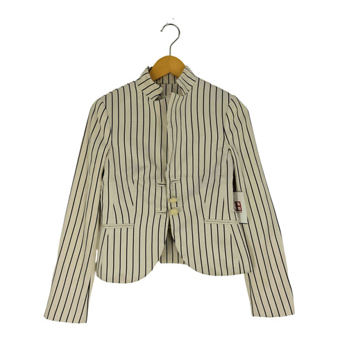 ジョルジオアルマーニ Giorgio Armani イタリア製 ポリエステルシルク スタンドカラージャケット テーラードジャケット レディース 38