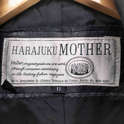 ハラジュクマザー HARAJUKU MOTHER 韓国製 ラムスキン ダブルブレスト レザージャケット レディース 11