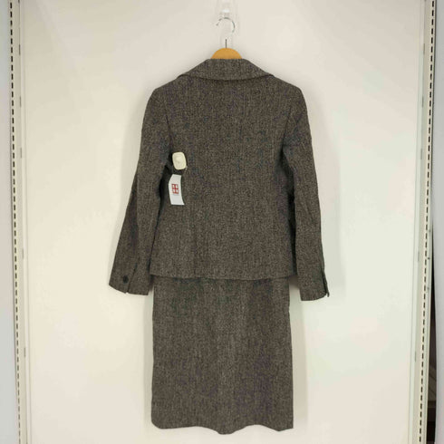 マックスマーラ MAX MARA イタリア製 白タグ ツイード ダブル テーラードジャケット スカート セットアップ レディース 38