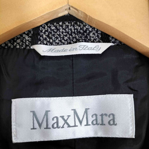 マックスマーラ MAX MARA イタリア製 白タグ ツイード ダブル テーラードジャケット スカート セットアップ レディース 38