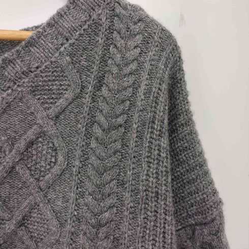 マカフィー MACPHEE 21AW エアヤーンケーブル クルーネックプルオーバー レディース JPN:S
