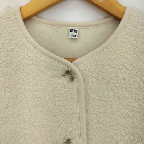ユニクロ UNIQLO ボアフリースクルーネックカーディガン レディース JPN:L