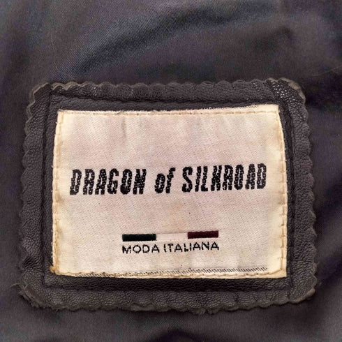 DRAGON of SILKROAD LAMB ジップポケット ラムレザージャケット レディース JPN:L