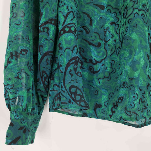 ザラ ZARA RUFFLED PRINT BLOUSE ラッフル プリント ブラウス レディース import:S
