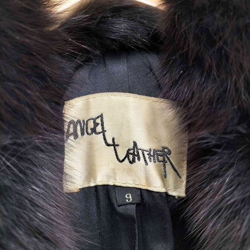 ANGEL LEATHER カラーファー ベルテッドレザーコート レディース 9