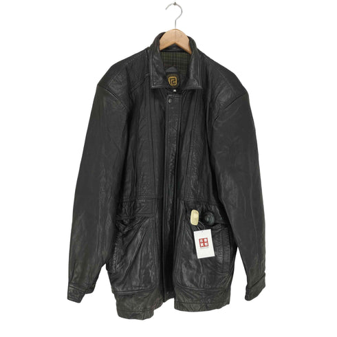 ジップアップ レザージャケット メンズ JPN:XL