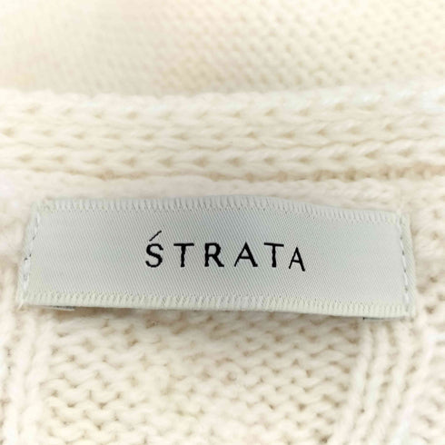 エストラータ STRATA フード付きVネックケーブルニット レディース FREE