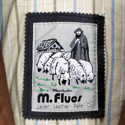 M.Flues ジップアップ リアルレザージャケット メンズ FREE