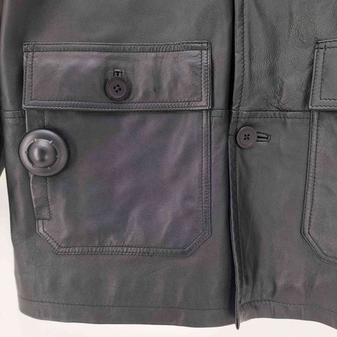 BROOKER レザーカーコート メンズ import:L