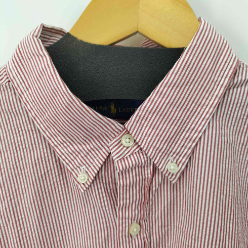 ラルフローレン RALPH LAUREN CLASSIC FIT シアサッカー ストライプBD半袖シャツ メンズ XL
