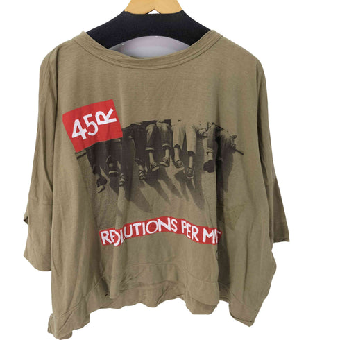 フォーティーファイブアール 45R でこぼこ天竺のグラフィックビッグTシャツ メンズ 0