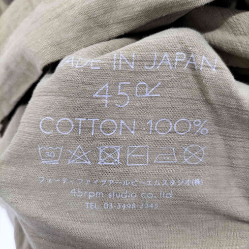 フォーティーファイブアール 45R でこぼこ天竺のグラフィックビッグTシャツ メンズ 0