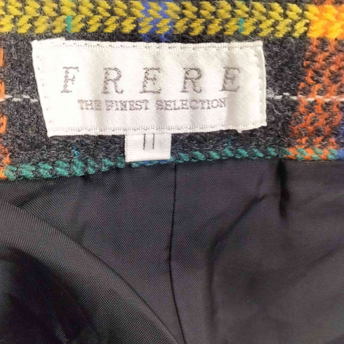 FRERE タータンチェック 2タック ガウチョパンツ レディース