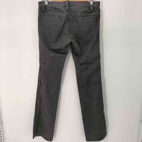 バジュラ bajra Dirge Y2K サイドジップ レザーフレアデニムパンツ メンズ M