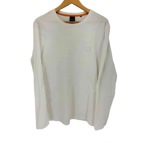 ボス BOSS コットン ファブリックロゴパッチ ロングスリーブTシャツ メンズ import:L