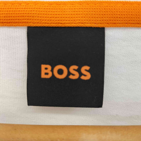 ボス BOSS コットン ファブリックロゴパッチ ロングスリーブTシャツ メンズ import:L
