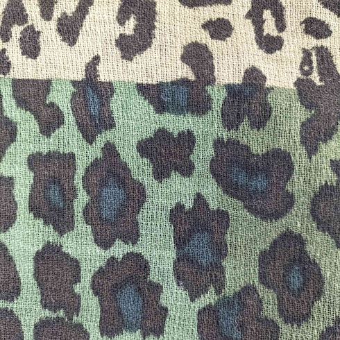 ケンゾー KENZO ウール100 レオパード 大判 スカーフ ストール レディース