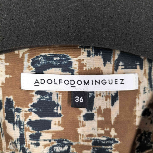 アドルフォドミンゲス ADOLFO DOMINGUEZ 総柄 ロングスリーブ ワンピース レディース US:0-2