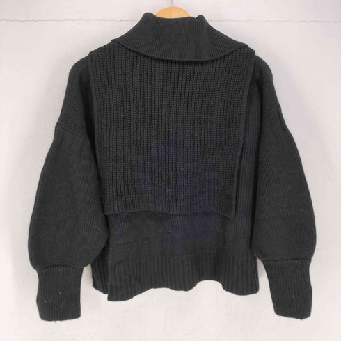 WANSIE LAYERED NECK MILITARY SWEATER レディース