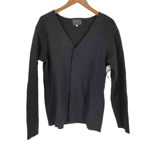 ヨウジヤマモトダーバン アール Yohji Yamamoto DURBAN A.A.R 90S~ カットオフ比翼ウールカーディガン メンズ L