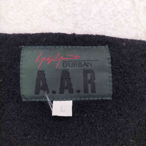 ヨウジヤマモトダーバン アール Yohji Yamamoto DURBAN A.A.R 90S~ カットオフ比翼ウールカーディガン メンズ L