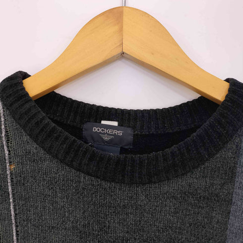 ドッカーズ DOCKERS レーヨン混 ベロア パネル切替ニット メンズ import:XL