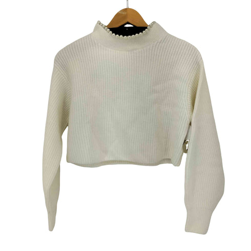 アプワイザーリッシェ Apuweiser riche 22AW パールネッククロップドニット レディース JPN:2