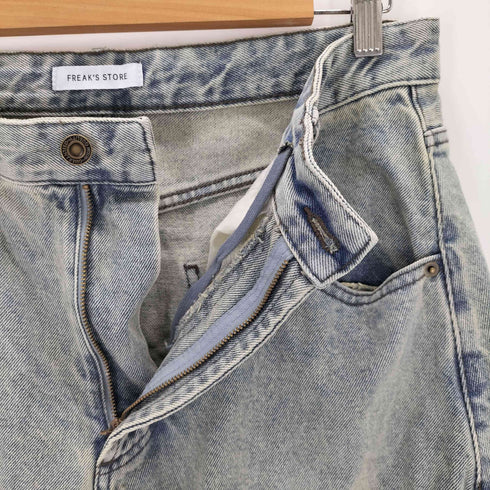 フリークスストア FREAKS STORE ワイドシルエット ダメージ加工 カーブ デニムパンツ メンズ JPN:M