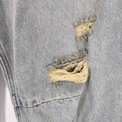 フリークスストア FREAKS STORE ワイドシルエット ダメージ加工 カーブ デニムパンツ メンズ JPN:M