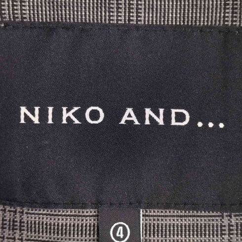 ニコアンド niko and... チェック柄 テーラードジャケット & ワイドテーパードパンツ セットアップ メンズ ジャケット:L / パンツ:L