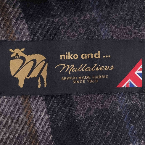 ニコアンド niko and... Mallalieus ツイード ステンカラーコート メンズ JPN:4