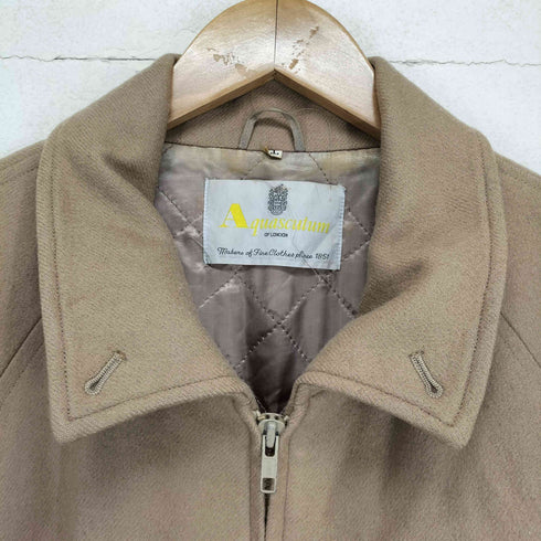 アクアスキュータム AQUASCUTUM 80~90S ダブルジップウールスウィングトップ メンズ LL