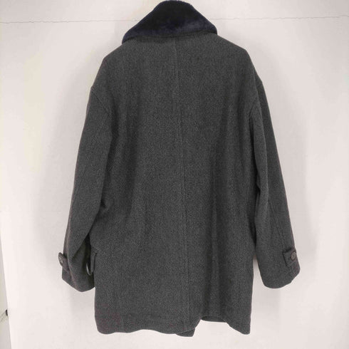 ダニエルエシュテル DANIEL HECHTER 襟ボアウールツイードダブルコート メンズ L