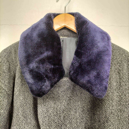 ダニエルエシュテル DANIEL HECHTER 襟ボアウールツイードダブルコート メンズ L