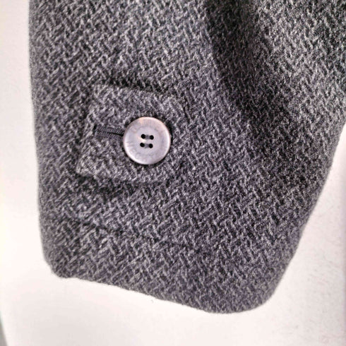 ダニエルエシュテル DANIEL HECHTER 襟ボアウールツイードダブルコート メンズ L