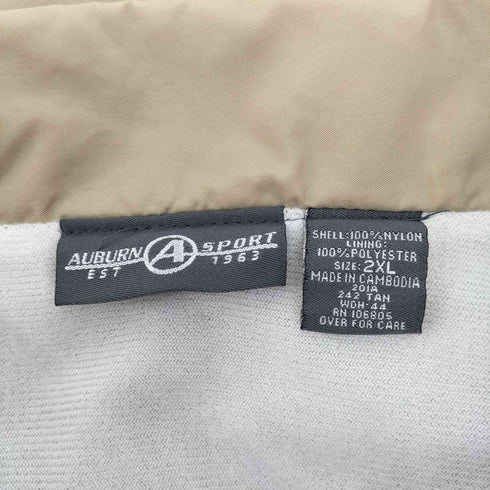 アーバンスポーツウェア AUBURN SPORTSWEAR GVTC Just plain smart 企業ロゴ 刺繍 ナイロン コーチ ジャケット メンズ 2XL