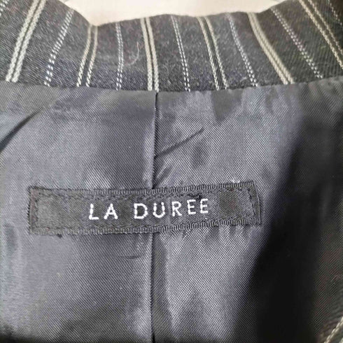 LA DUREE フリル 切替 ストライプ スナップボタン ティアード テーラードジャケット レディース 9