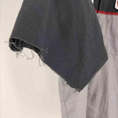 レッドキャップ RED KAP 70-80S IMAGE plus 襟芯 John UPDIKE INDUSTRIES ロゴ ワッペン ポリ コットン S/S ワーク シャツ カットオフ メンズ M-LN