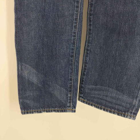 ポロラルフローレン POLO RALPH LAUREN メキシコ製 レザー 型押し パッチ RL 刺繍 ジップフライ 5ポケット ストレート デニムパンツ メンズ 30 30