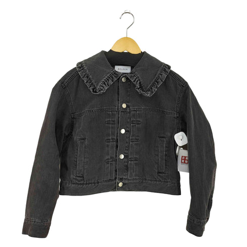 ベルパー BELPER RUFFLEED COLLAR DENIM JACKET レディース FREE