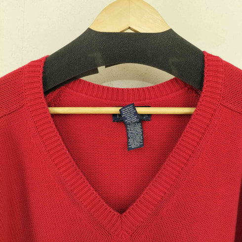 ランズエンド LANDS END MADE IN USA コットン Vネックニット メンズ import:L