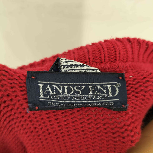ランズエンド LANDS END MADE IN USA コットン Vネックニット メンズ import:L