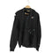 チャンピオン Champion 単色青タグ復刻 REVERSE WEAVE ダメージ x ペイント スウェットフーディ リメイク ブラック メンズ import:L