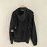 チャンピオン Champion 単色青タグ復刻 REVERSE WEAVE ダメージ x ペイント スウェットフーディ リメイク ブラック メンズ import:L