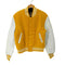 ゴールデンベアー Golden bear USA製 レザー切替 ウールスタジャン メンズ M