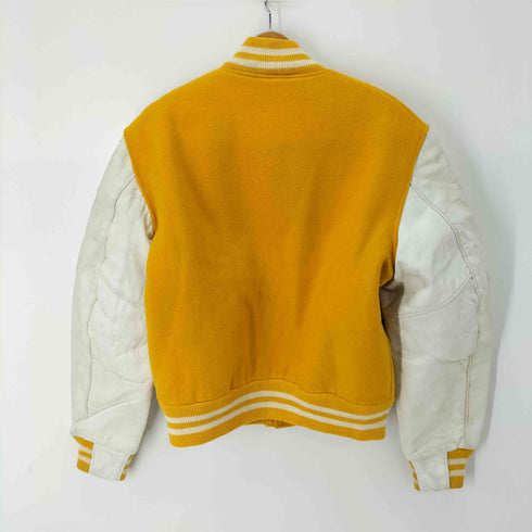 ゴールデンベアー Golden bear USA製 レザー切替 ウールスタジャン メンズ M