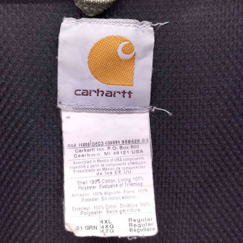 カーハート Carhartt 00S 2003年製 USA製 ダック地 アクティブジャケット J131GRN メンズ 4XL