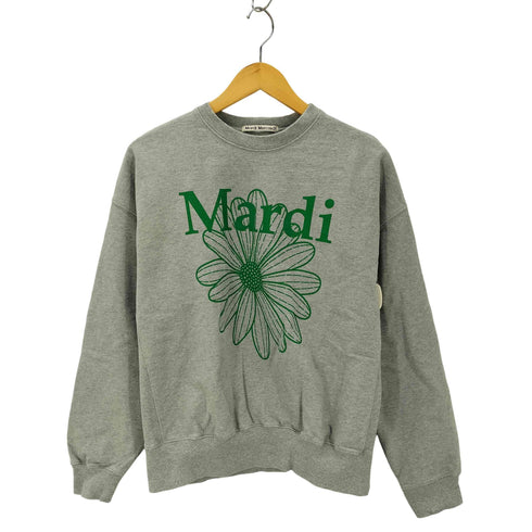 マルディメクルディ Mardi Mercredi ロゴプリントクルーネックスウェット レディース