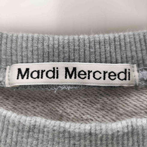 マルディメクルディ Mardi Mercredi ロゴプリントクルーネックスウェット レディース